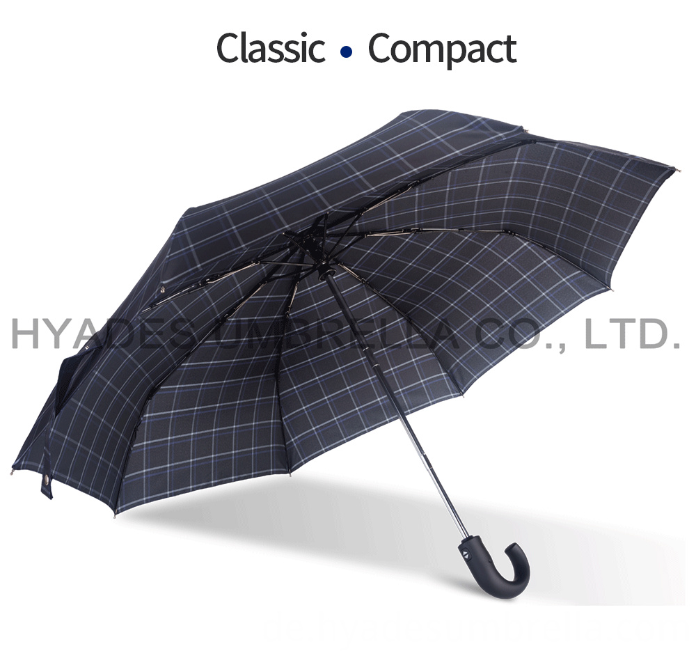 Taschenschirm-Haken-Handgriff der Männer Yarndyed Mens Folding Umbrella Hook Handle Yarndyed
